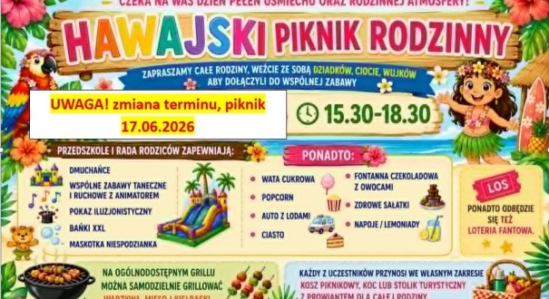 Piknik rodzinny zmiana terminu
